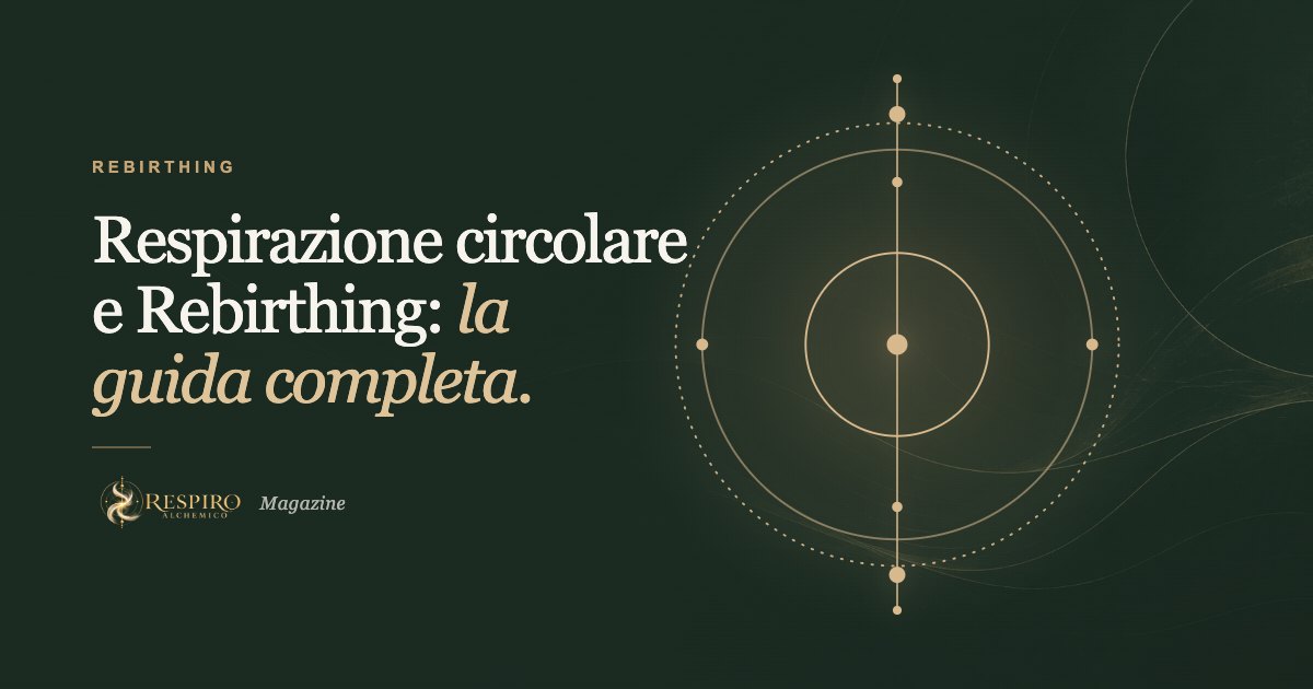Simbolo dell'oro su fondo verde: copertina della guida completa al Rebirthing e alla respirazione circolare